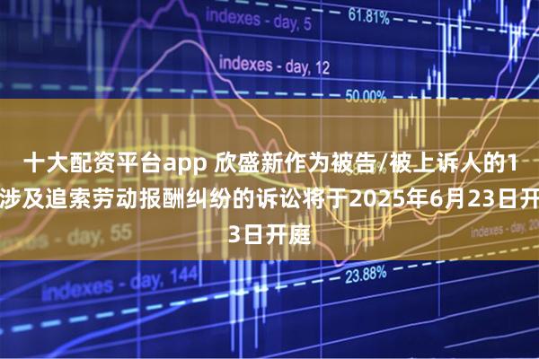 十大配资平台app 欣盛新作为被告/被上诉人的1起涉及追索劳动报酬纠纷的诉讼将于2025年6月23日开庭
