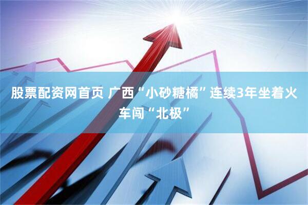 股票配资网首页 广西“小砂糖橘”连续3年坐着火车闯“北极”